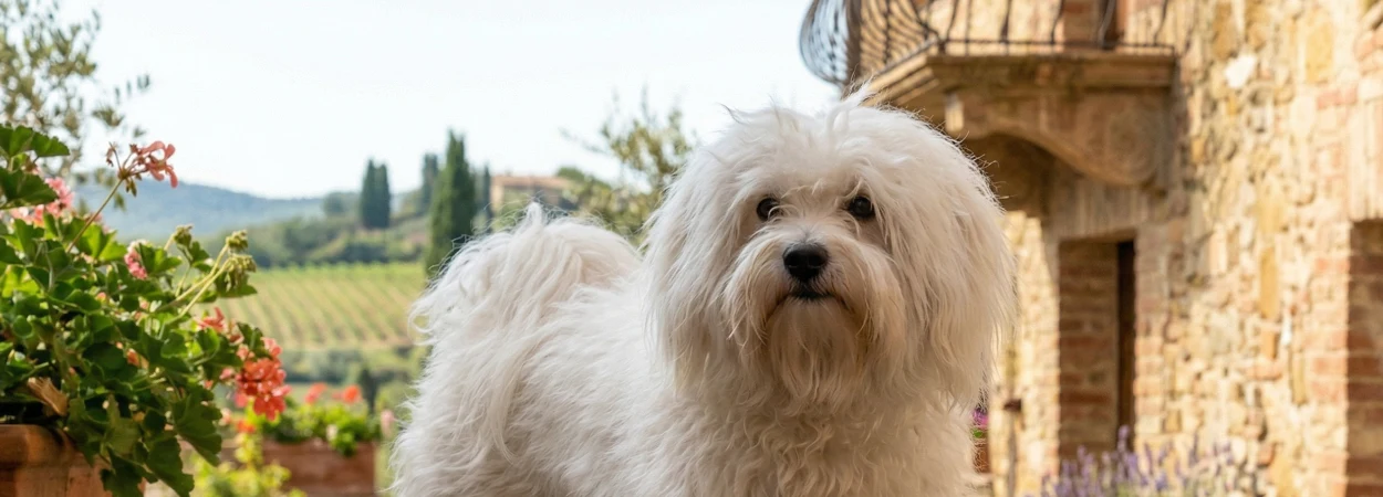 Bichon Bolonais dans la nature