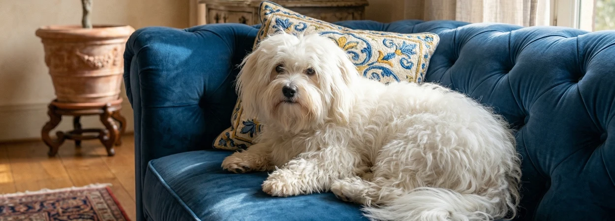 Bichon Maltais dans la nature