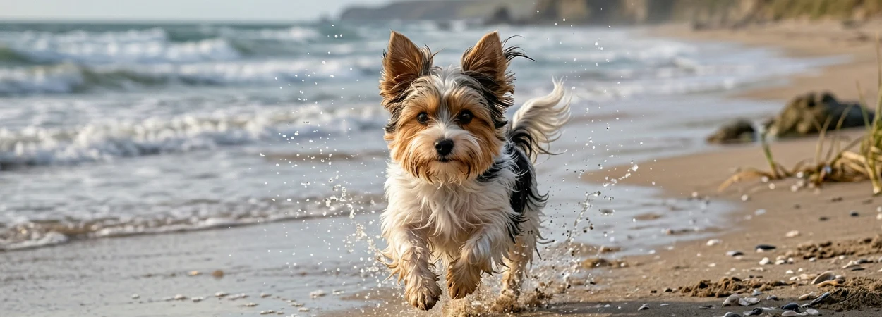 Biewer Terrier dans la nature