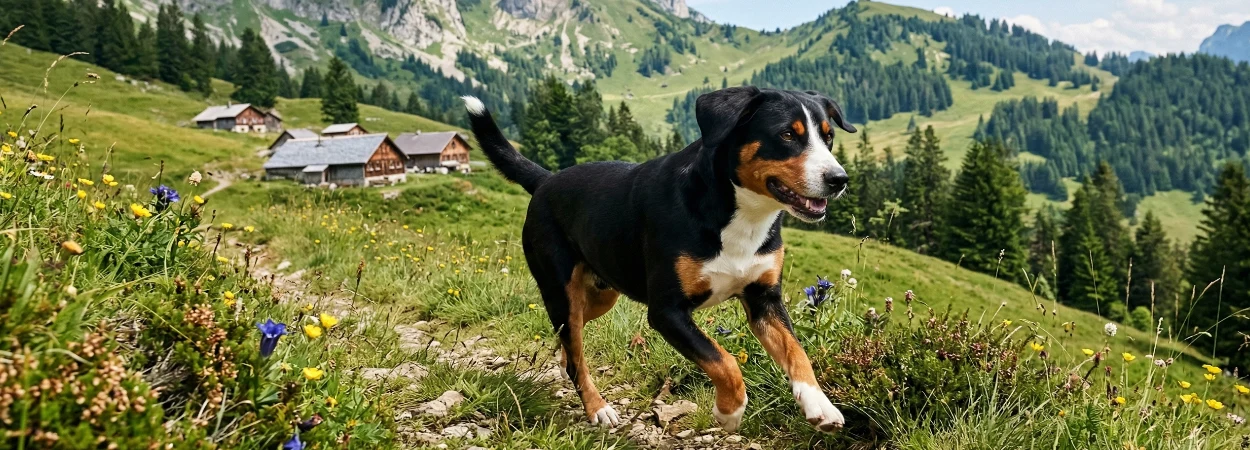 Bouvier de l'Entlebuch dans la nature