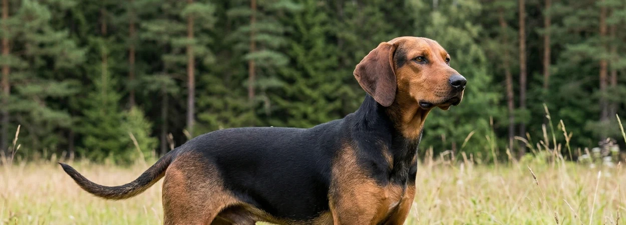 Chien Courant de Schiller dans la nature