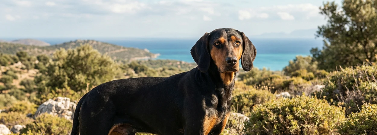 Chien Courant Grec dans la nature