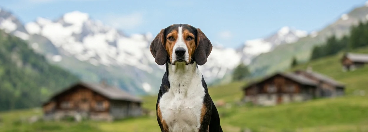 Chien Courant Suisse dans la nature