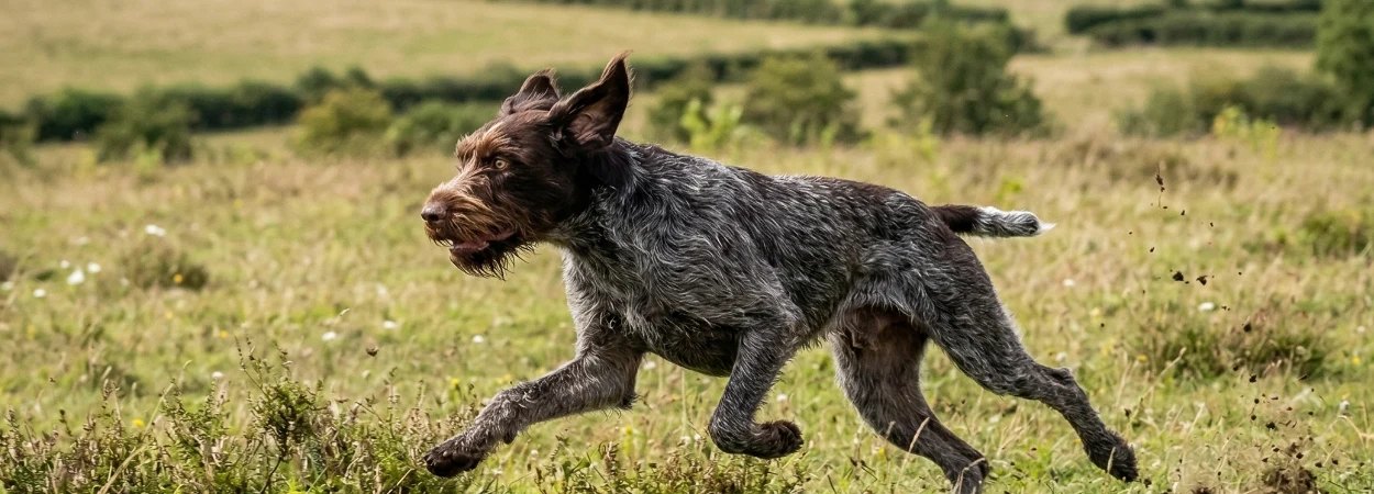 Chien d'Arrêt Allemand à Poil Dur dans la nature