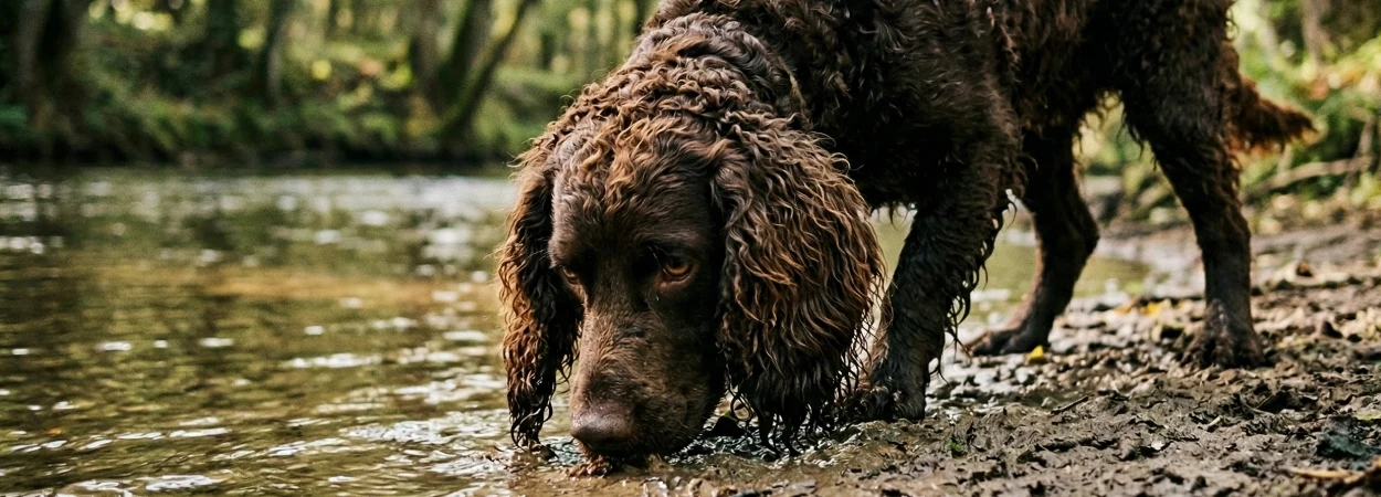 Chien d'Eau Américain dans la nature