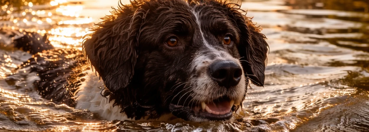 Chien d'Eau Frison dans la nature