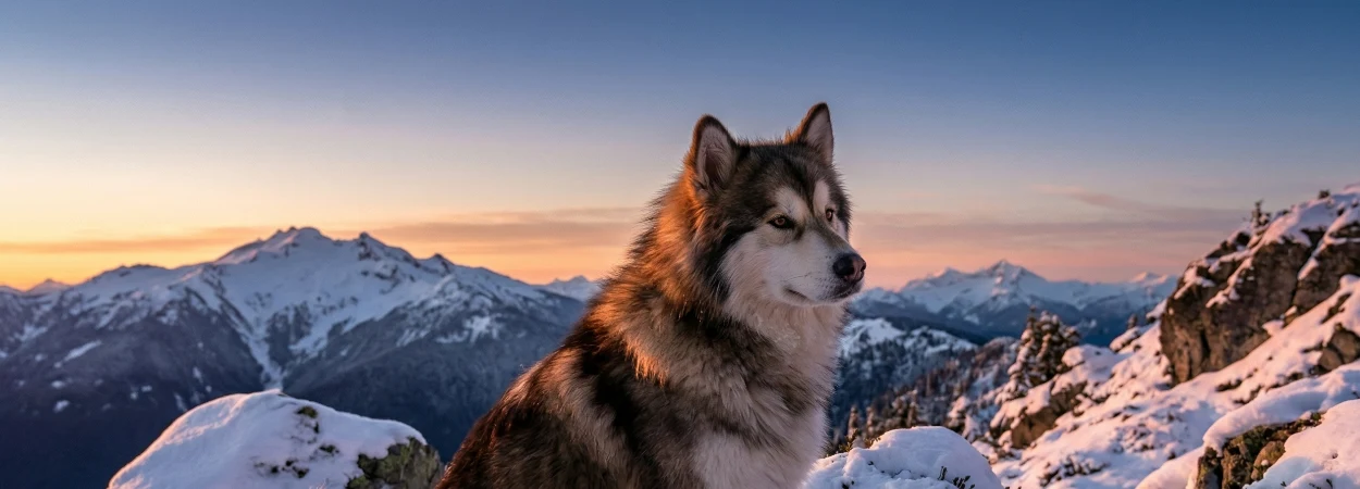 Chien Esquimau Canadien dans la nature