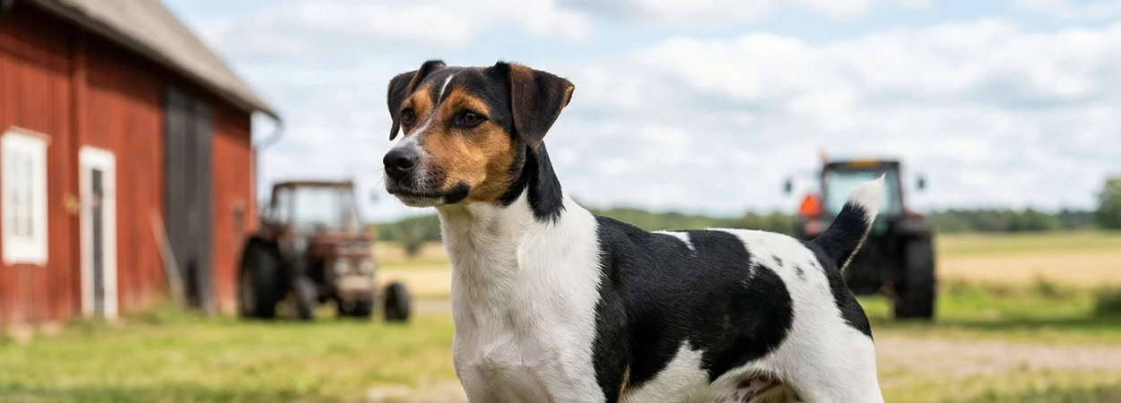 Chien de Ferme Dano-Suédois dans la nature