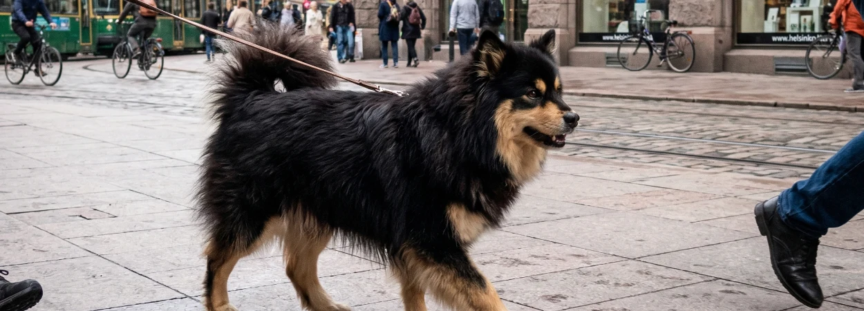 Chien Finnois de Laponie dans la nature