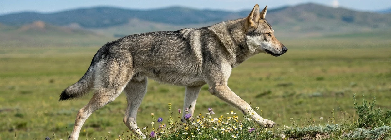 Chien-Loup de Saarloos dans la nature