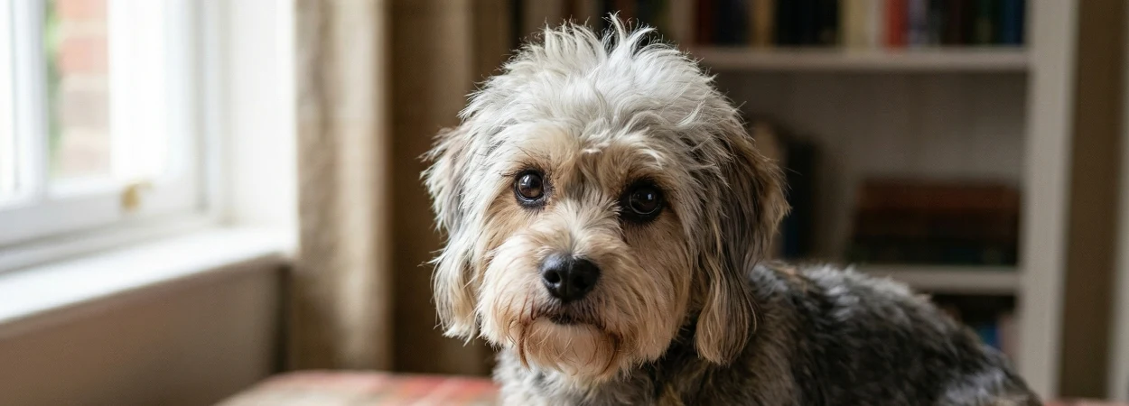 Dandie Dinmont Terrier dans la nature