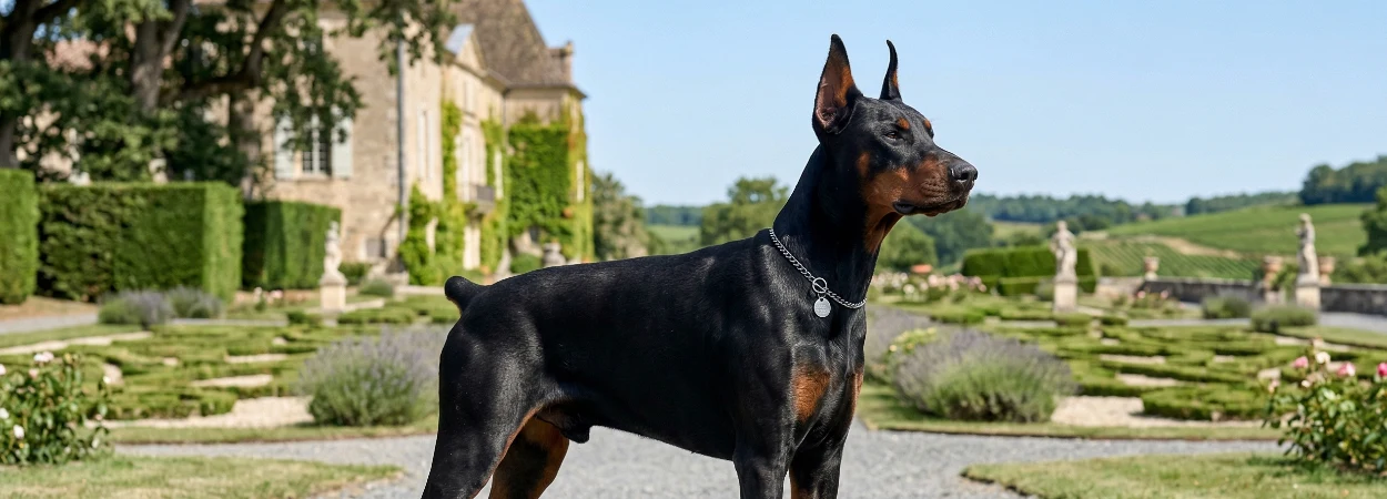 Dobermann dans la nature