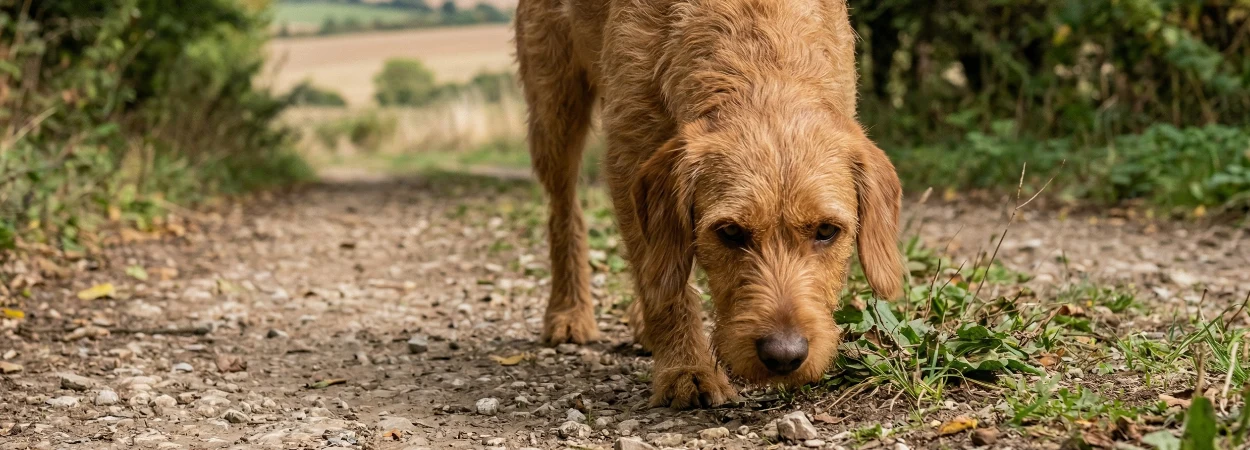 Griffon Fauve de Bretagne dans la nature
