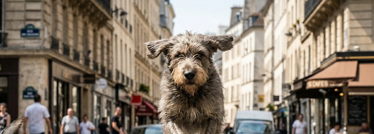 Griffon Nivernais dans la nature