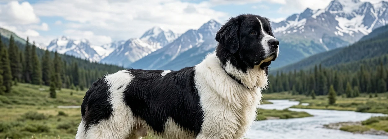 Landseer (Type Continental-Européen) dans la nature