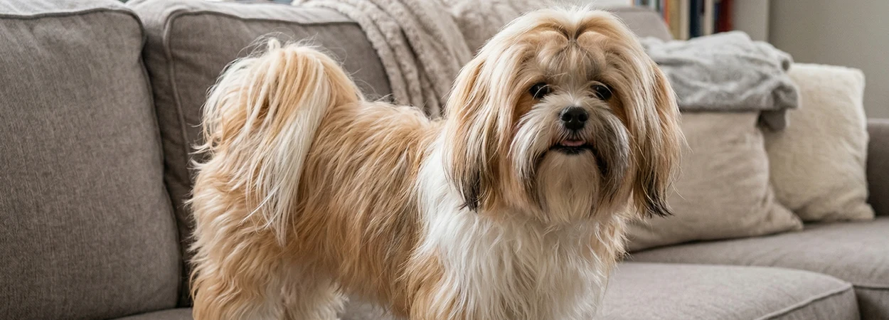 Lhassa Apso dans la nature