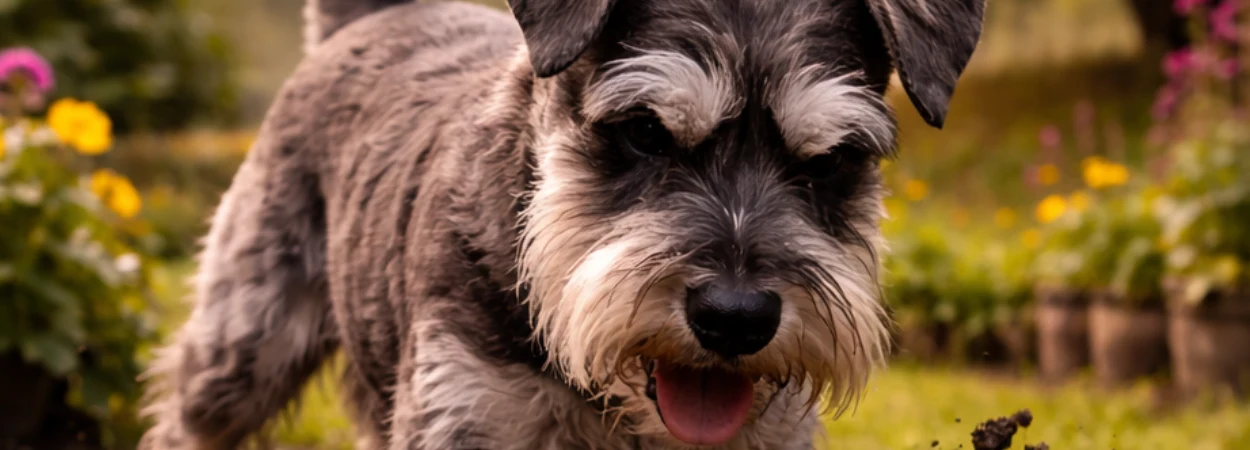 Schnauzer Nain dans la nature