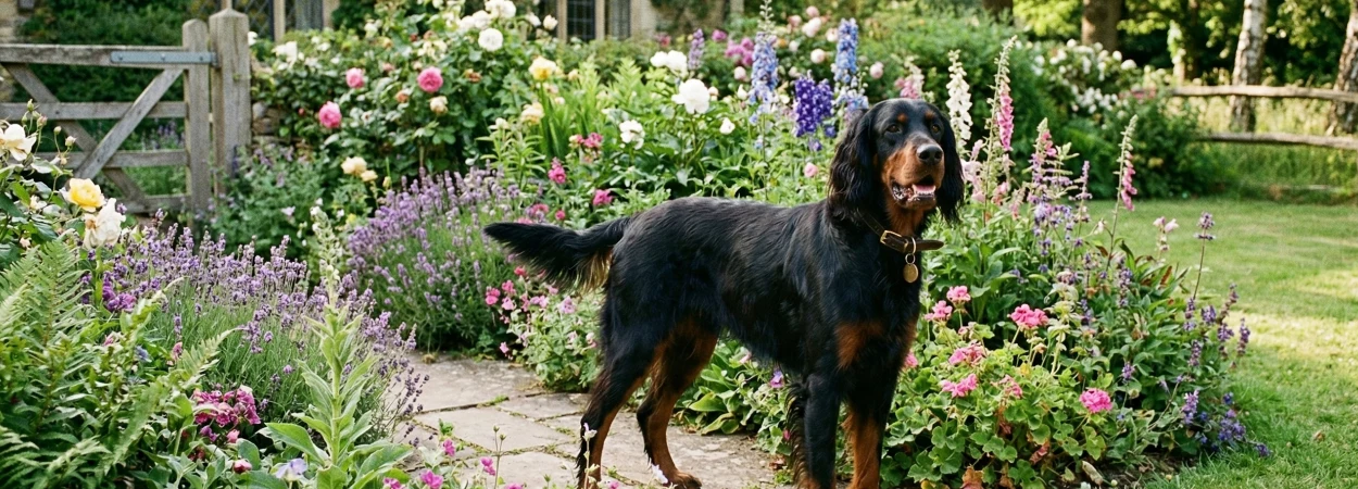 Setter Gordon dans la nature