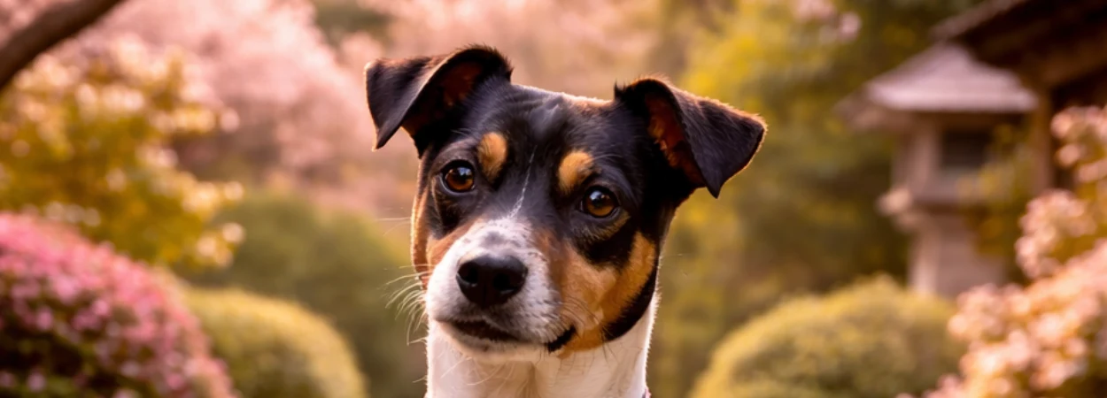 Terrier Japonais dans la nature