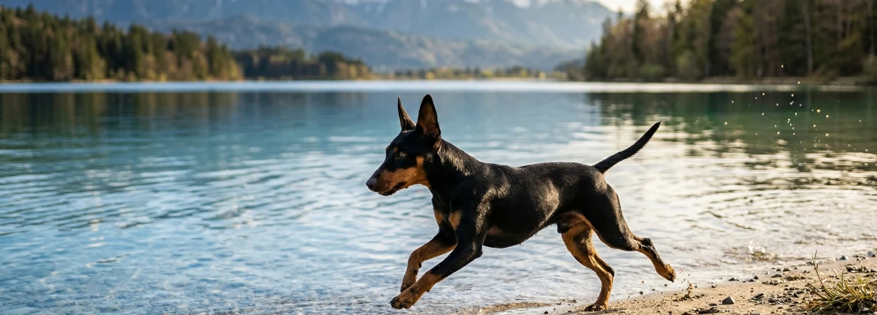 Terrier de Manchester (Toy) dans la nature