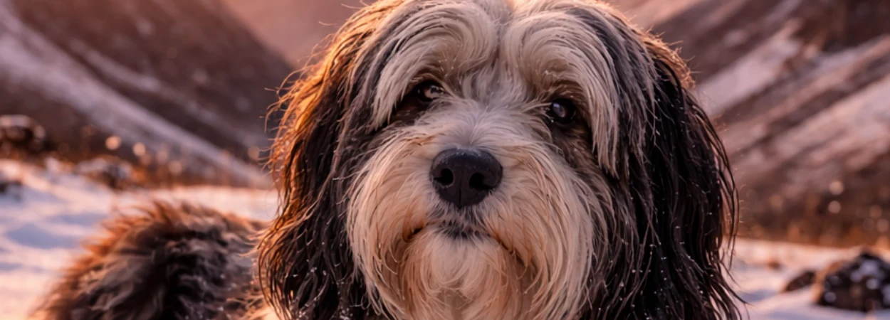 Terrier Tibétain dans la nature