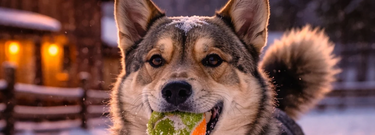 Vallhund Suédois dans la nature