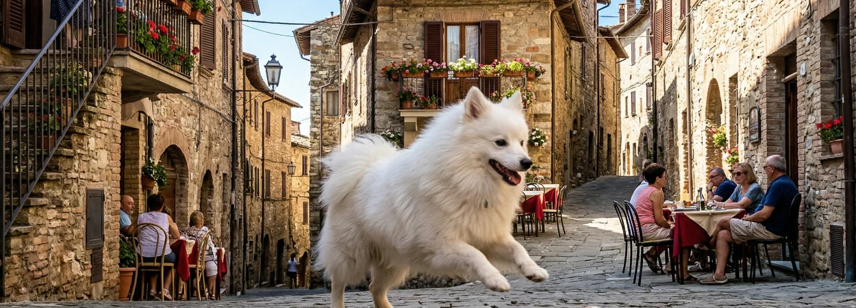 Volpino Italien dans la nature