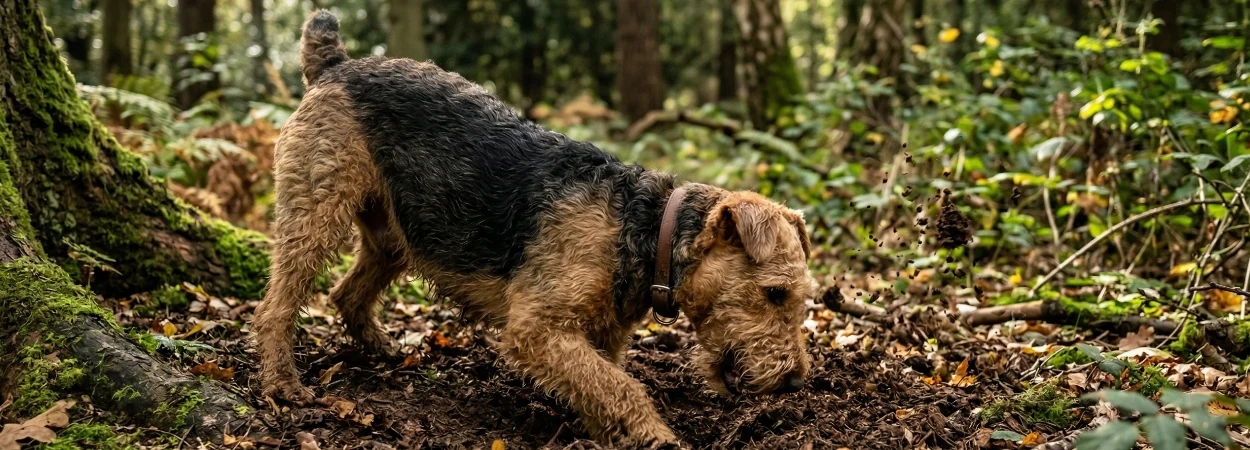 Welsh Terrier dans la nature